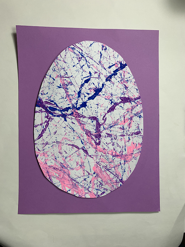 Easter Egg marble paint 2398