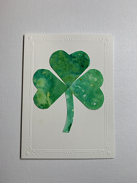 shamrock card wht 2399