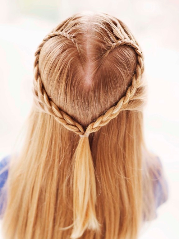 valentines day hair braid